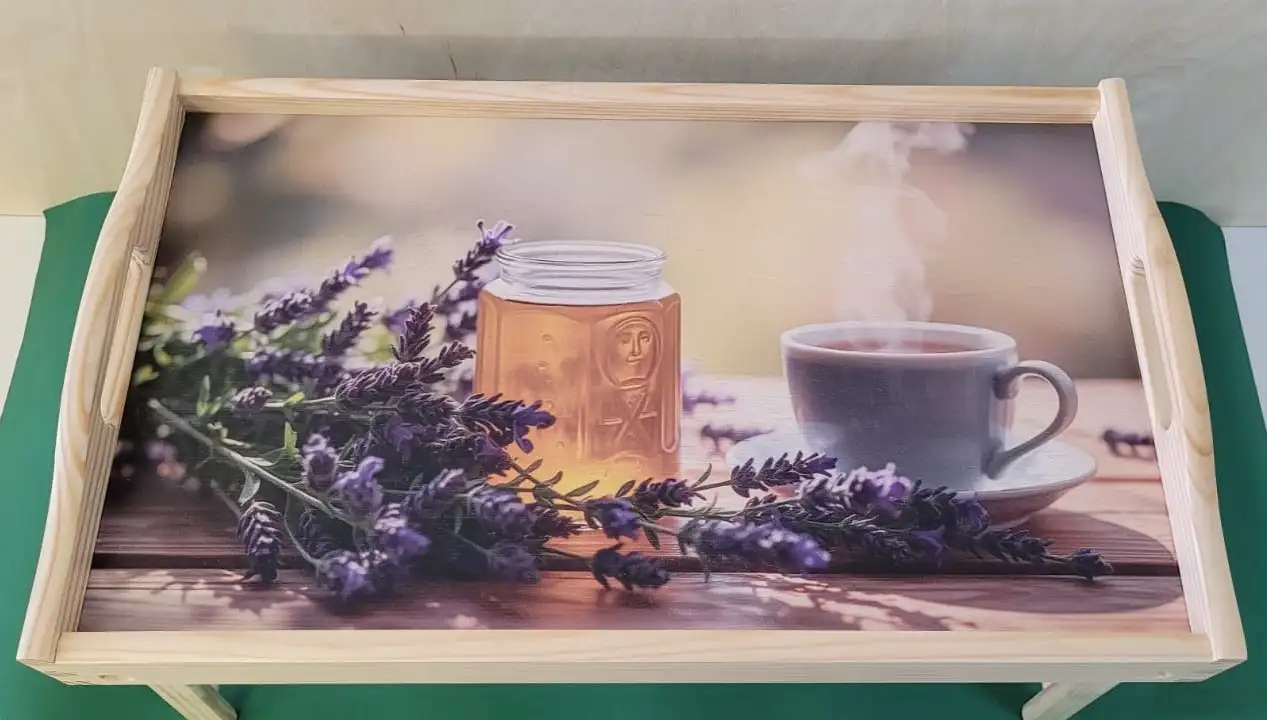 PIKUSA — raňajkový tácek s motívom levandule a medu